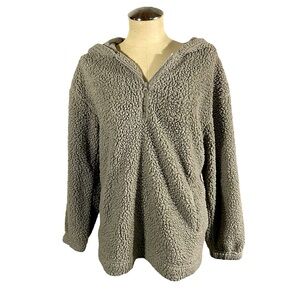 Koolaburra by UGG Brushed Back Sherpa Hoodie Pullover Tan/Light Brown Size Med